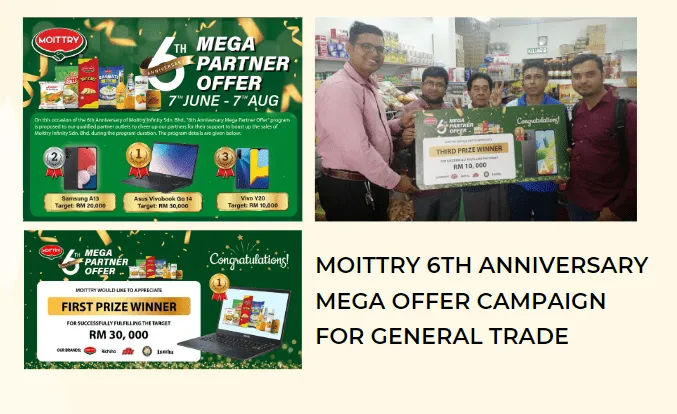 Moittry products displayed in retail stores